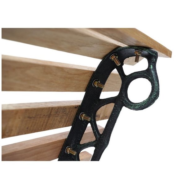 Parkbnk og havebnk - 2 personers lysebrun trbnk p 122 cm