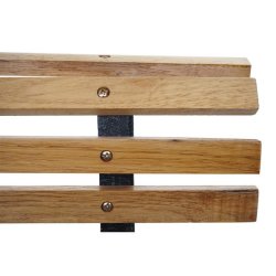 Parkbnk og havebnk - 2 personers lysebrun trbnk p 122 cm