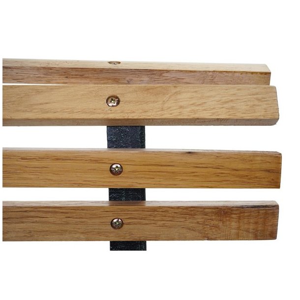 Parkbnk og havebnk - 2 personers lysebrun trbnk p 122 cm