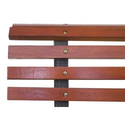 Parkb�nk og haveb�nk - 2 personers brun tr�b�nk p� 122 cm