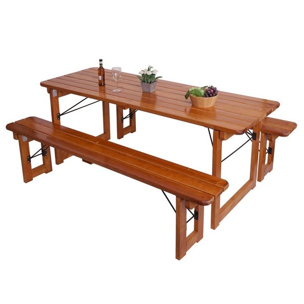 Havebnke 180 cm - 2 stk sammenklappelige foldbare trbnke