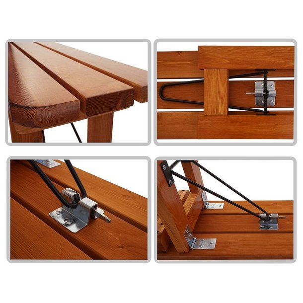 Havebnke 180 cm - 2 stk sammenklappelige foldbare trbnke