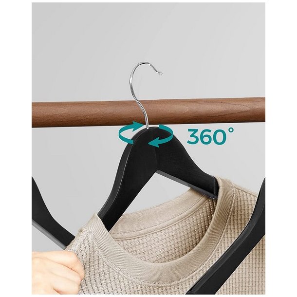 T�jb�jler med buksestang - 20 stk sorte tr�b�jler til t�j