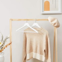 T�jb�jler med buksestang - 20 stk hvide tr�b�jler til t�j