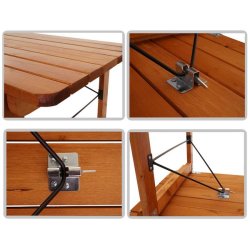 Havebord 180 cm - sammenklappelige foldbare trbord - bord i tr