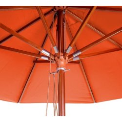Trparasol 300 cm - luksus terracotta parasol - haveparasol 3 meter