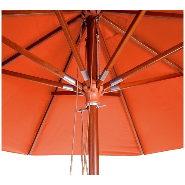 Trparasol 300 cm - luksus terracotta parasol - haveparasol 3 meter