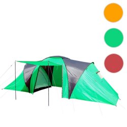 Campingtelt - 6 personers tunneltelt til camping - grnt telt