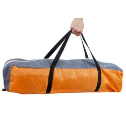 Campingtelt - 6 personers tunneltelt til camping - orange telt