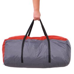 Campingtelt - 6 personers tunneltelt til camping - delbart rdt telt