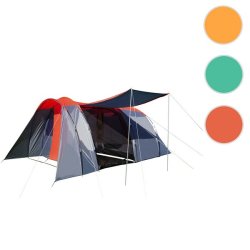 Campingtelt - 6 personers tunneltelt til camping - delbart rdt telt