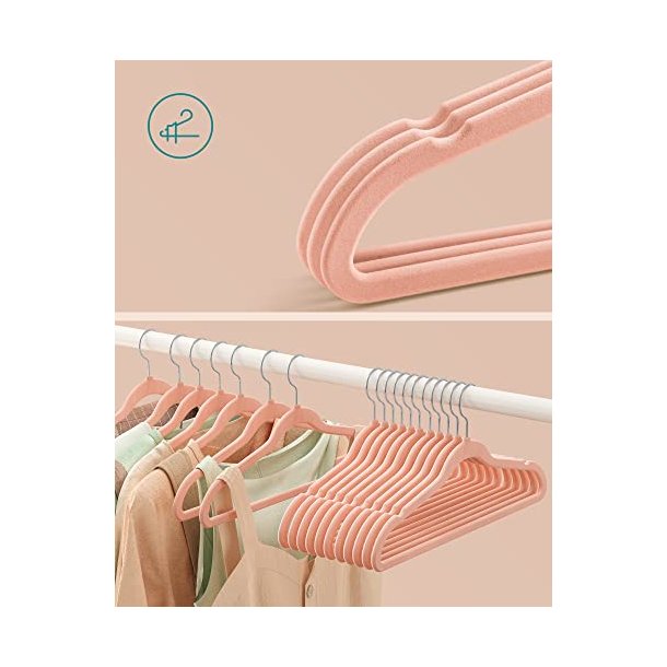 T�jb�jler i velour med skridsikker buksestang - 30 stk pink
