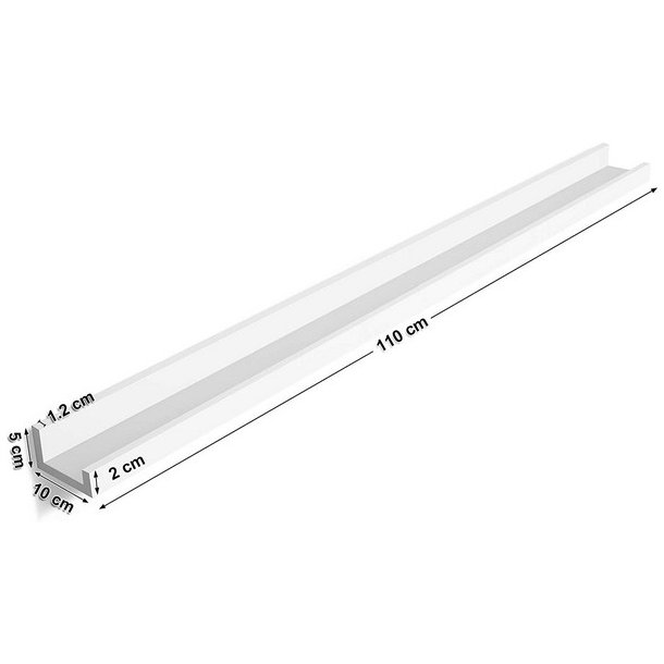 Hylde i tr� - v�gh�ngt sv�vende tr�hylde - hvid v�ghylde 115 cm