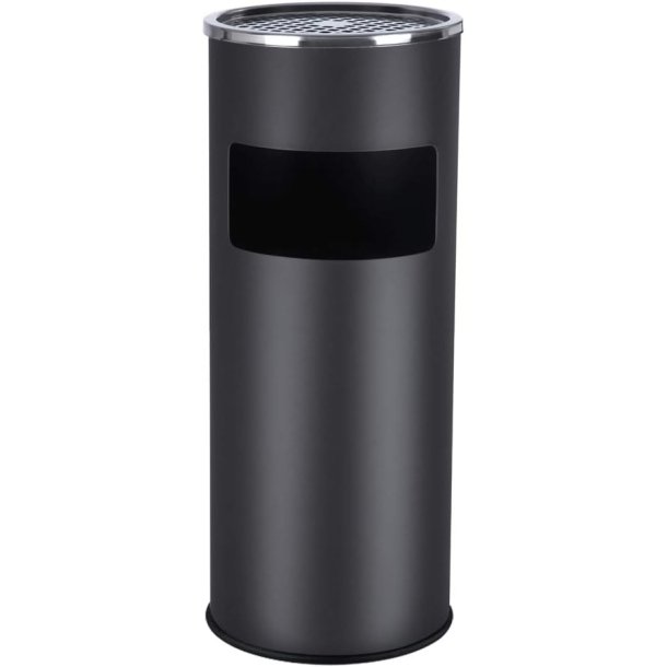 Skraldespand - udend�rs skraldespand med askeb�ger - sort