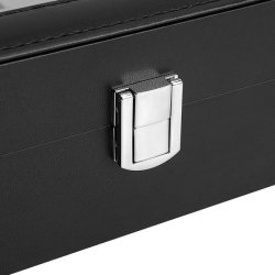 Urboks i kunstl�der - display�ske til 10 ure - sort urkasse