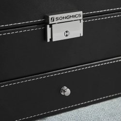 Urboks i kunstl�der - display�ske til 12 ure - smykkeskrin - sort