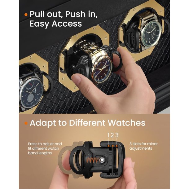 Displayske til 9 ure - urkasse til armbndsure - sort