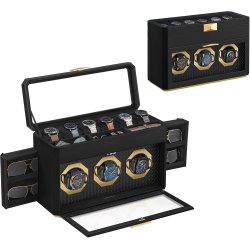 Displayske til 9 ure - urkasse til armbndsure - sort