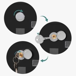 Brevkasse med avisrr - vghngt postkasse - sort brevkasse