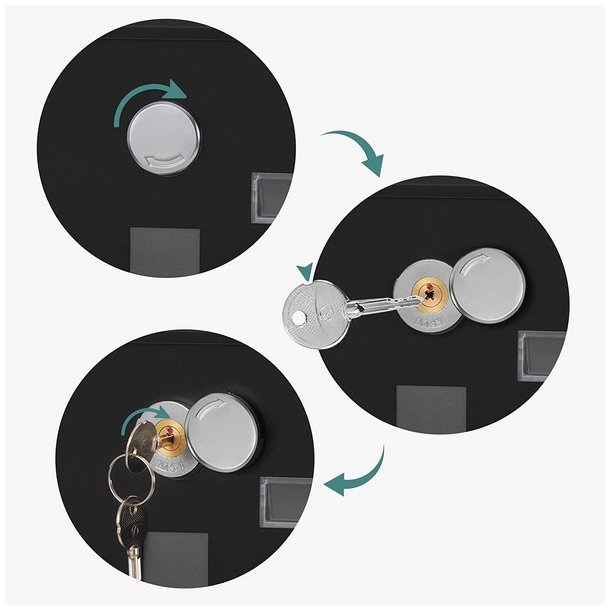 Brevkasse med avisrr - vghngt postkasse - sort brevkasse