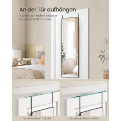 Helkropsspejl 120 x 40 cm - ophngt helfigur spejl