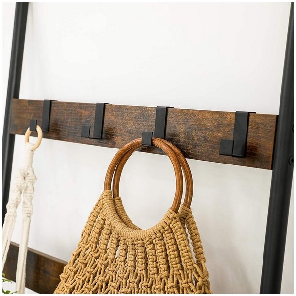 Stigereol - udstillingsreol - stativ - rustik brun - 178 x 65