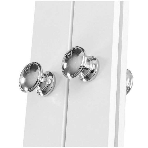 Spejlskab - v�gh�ngt skab med 2 spejld�re - hvid 58 x 56 x 13 cm