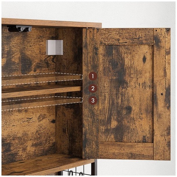 Badevrelsesskab - vghngt skab - rustik brun 60x60x16 cm