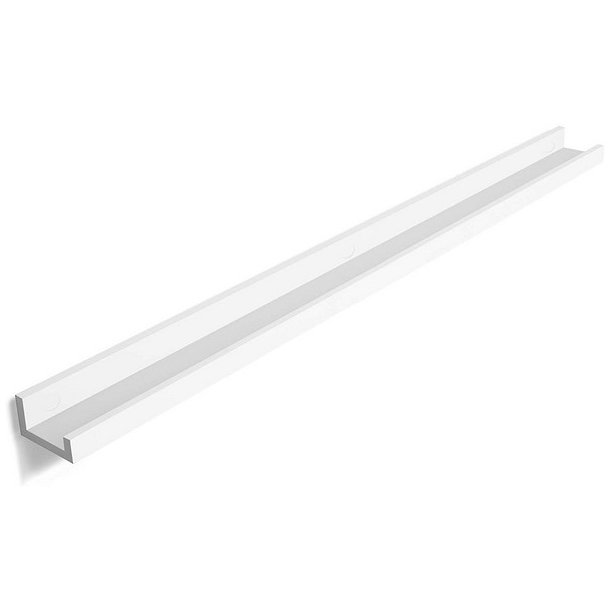 Hylde i tr� - v�gh�ngt sv�vende tr�hylde - hvid v�ghylde 115 cm