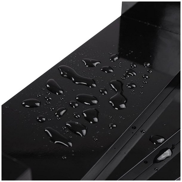 Hylder i tr� - 3 v�gh�ngte sv�vende tr�hylder - sorte v�ghylder