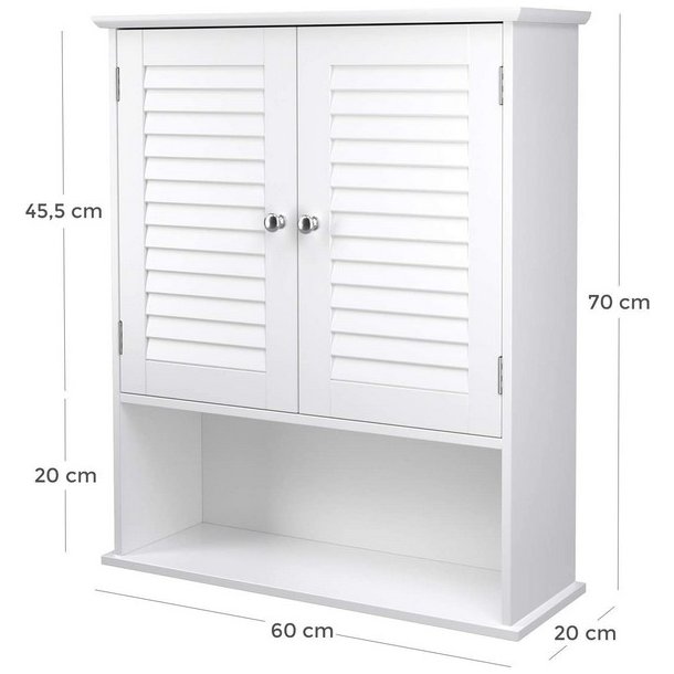 Badevrelsesskab - vghngt skab - vgskab - hvid 60 x 20 x 70