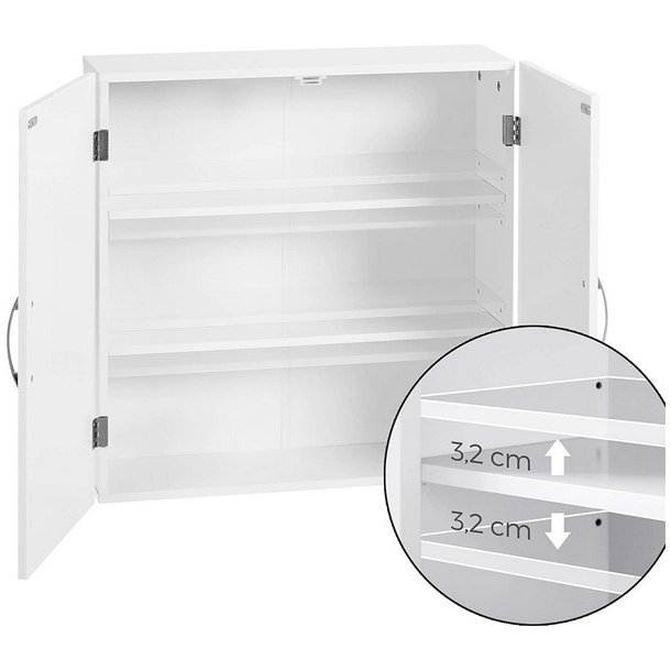 Badevrelsesskab - vghngt skab - vgskab - hvid 60 x 18 x 60