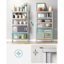 V�rkstedsreol - lagerreol - s�lv st�lreol 150 x 75 x 30