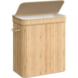 Vasket�jskurv i bambus med vasket�jspose - 100 liter - brun