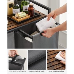 Vasket�jskurve med 2 rum - 2 vasket�jsposer - rustik brun