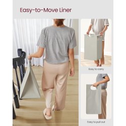 Vasket�jskurv med 2 rum - 2 vasket�jsposer - hvide hylder