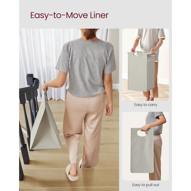 Vasket�jskurv med 2 rum - 2 vasket�jsposer - hvide hylder