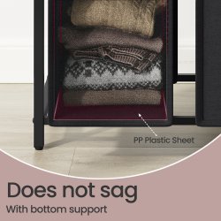 Vasket�jskurve p� stativ med 3 rum - 3 vasket�jsposer - brun