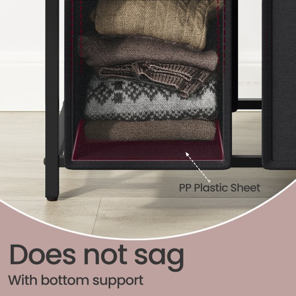 Vasket�jskurve p� stativ med 3 rum - 3 vasket�jsposer - brun