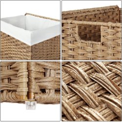 Vasket�jskurv med vasket�jspose - 90 liter - brun vasket�jskurv