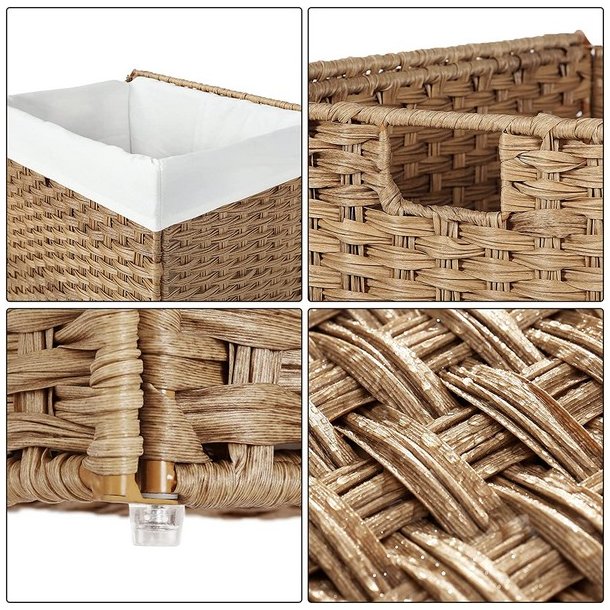 Vasket�jskurv med vasket�jspose - 90 liter - brun vasket�jskurv