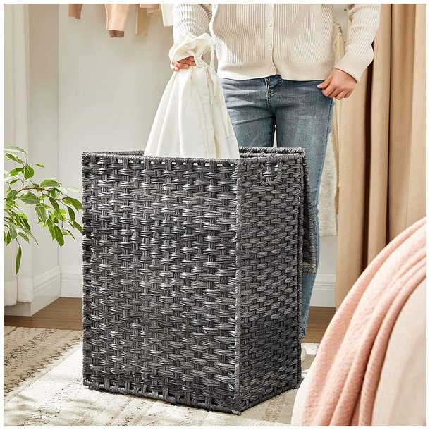 Vasket�jskurv med vasket�jspose - 90 liter - gr� vasket�jskurv