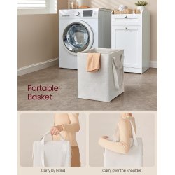 Badevrelsesskab med vasketjskurv - hvid - 40x40x80,2