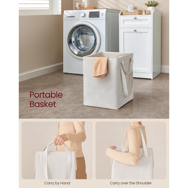 Badevrelsesskab med vasketjskurv - hvid - 40x40x80,2