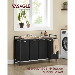 Vasket�jskurve med 4 rum - 4 vasket�jsposer - rustik brun