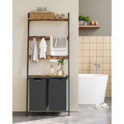 Vasket�jskurve p� stigereol - sorte vasket�jsposer - rustik brun