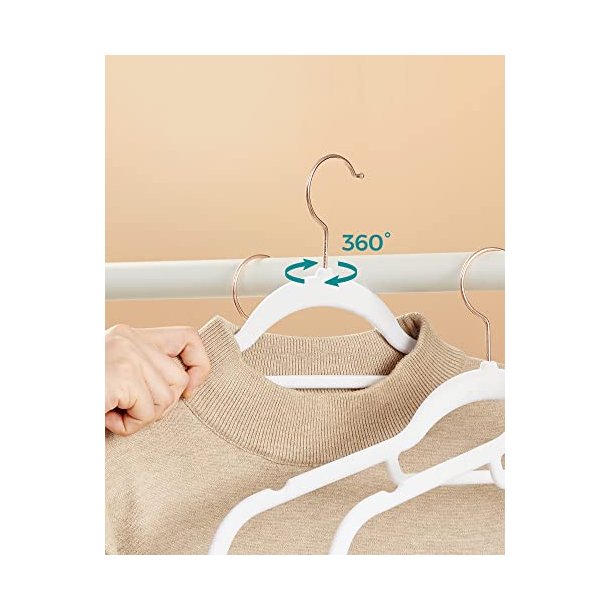 T�jb�jler i velour med skridsikker buksestang - 30 stk hvid