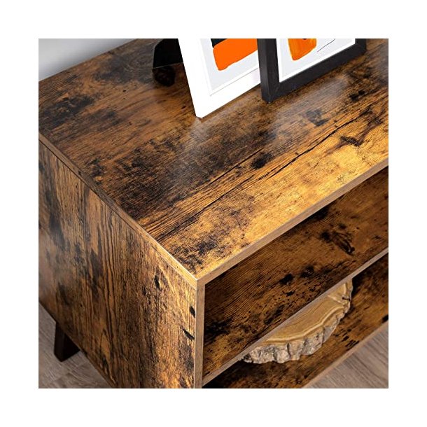 TV-b�nk - retro TV-bord - vintage rustik brun 140x40x50 cm