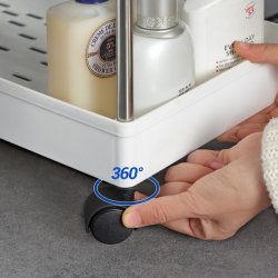 Rullevogn - hvid opbevaringsvogn med 4 hylder 40 x 22 x 86