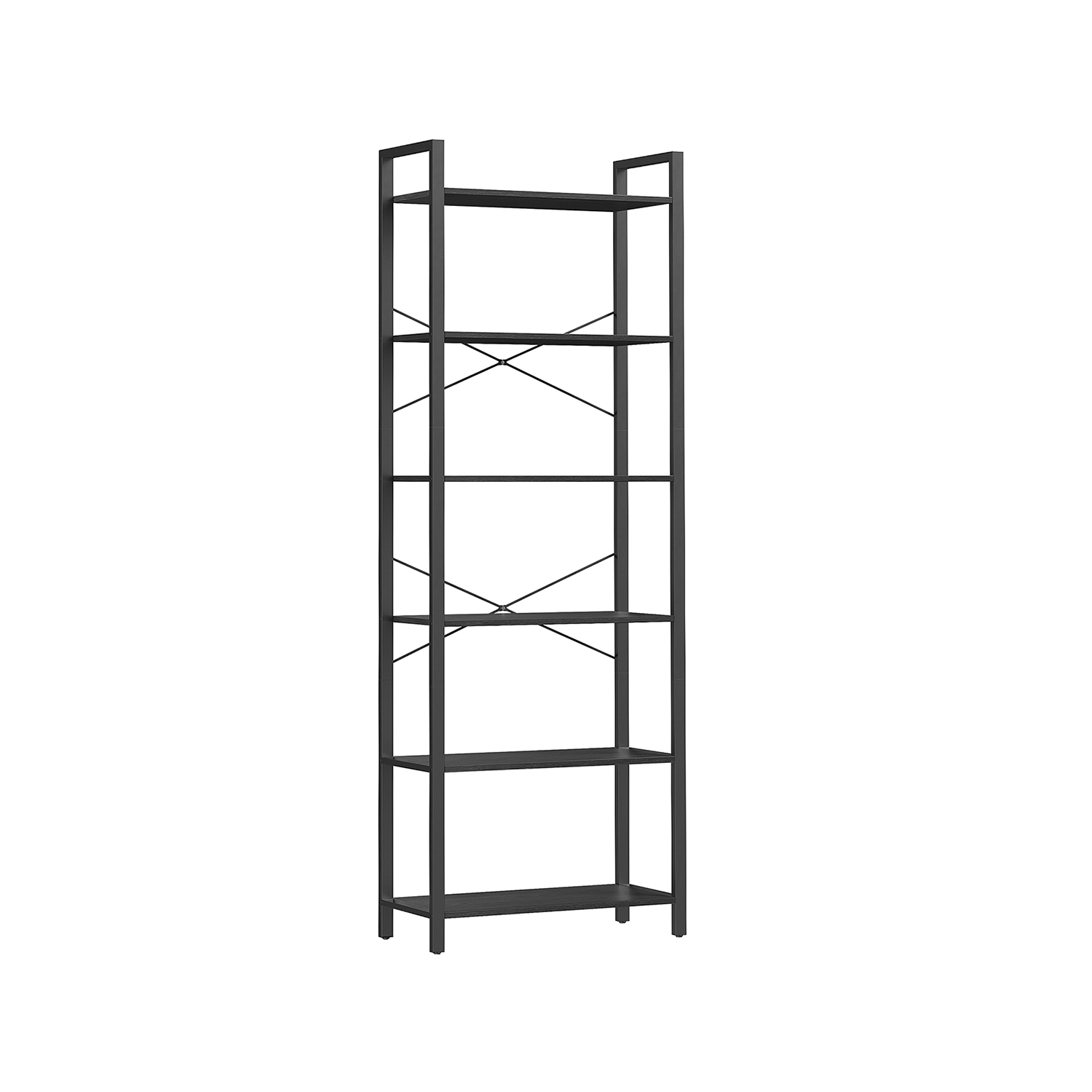 Reol - Stuereol I Industrielt Design - Sort 186 X 66 X 30 - Summer